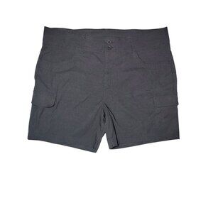 Eddie Bauer Shorts Womens 14 Summer Trail Cargo Black High Rise Stretch 5.5"